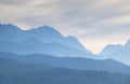 Misty dusk in Karwendel mountain range