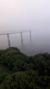 Misty endless bridge Royalty Free Stock Photo