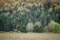 Quebec valley and hillside in fall Royalty Free Stock Photo