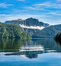 Misty Fjords in Reflection Royalty Free Stock Photo