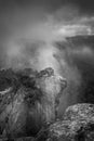 Misty fog at Hanging Rock Blue Mountains Royalty Free Stock Photo
