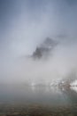 Misty, foggy lake Royalty Free Stock Photo