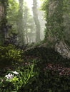 Misty Forest, 3d Computer Graphics