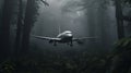 Misty Forest Plane: Hyper-realistic Portraiture With Realistic Lighting