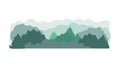 Misty Forest Silhouette in Subtle Gradients Vector Design, vector design Generative AI Royalty Free Stock Photo