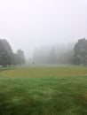 Misty golf course Royalty Free Stock Photo