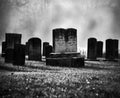 Misty graveyard Royalty Free Stock Photo