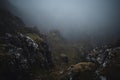 Misty Gully on Aonach Eagach Royalty Free Stock Photo