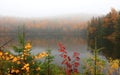 Misty landscape near Mont Tremblant in Quebec Royalty Free Stock Photo