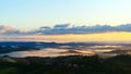 Misty Landscape At Summer Dawn Royalty Free Stock Photo