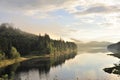 Misty landscape SÃÂ¶sestausee Royalty Free Stock Photo