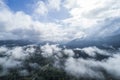 Misty Mayan Mountains in Central America Royalty Free Stock Photo