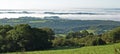 Misty Morning in the Monts D'Arree. Brittany  France Royalty Free Stock Photo