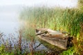 Misty Morning and A Boat Royalty Free Stock Photo