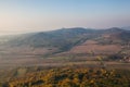 Misty morning in Central Bohemian Uplands, Czech Republic. Royalty Free Stock Photo