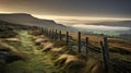 Misty Morning On The English Moors: A Gravity-defying Landscape