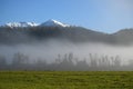 Misty morning on the farm Royalty Free Stock Photo