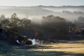 Misty Morning at Hahndorf Hill, South Australia Royalty Free Stock Photo