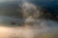 Misty morning in the heart of Transylvanian mountains , Fundatura Ponorului, Romania