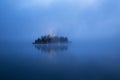 Misty morning in lake Bled Royalty Free Stock Photo