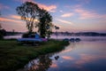 Misty Morning Mirror Lake Sunrise Royalty Free Stock Photo