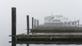 Misty morning mooring and docks