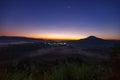 Misty morning sunrise in Khao Takhian Ngo View Point at Khao-kho Phetchabun,Thailand