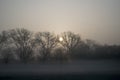 Misty Morning Sunrise Royalty Free Stock Photo