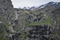 Misty mountain landscape in the Midagrabin river valley Royalty Free Stock Photo