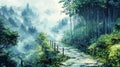 misty mountain paths Royalty Free Stock Photo