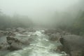 Misty mountain river