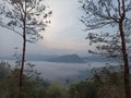 Misty mountains of Vagamon hills Kerala