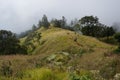 Misty mountain vista