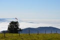 Misty mountains in the Black Forest in Germany Royalty Free Stock Photo