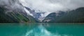 Misty Mountains of Lake Louise Panorama Royalty Free Stock Photo