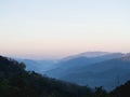 Misty mountains and morning light Royalty Free Stock Photo