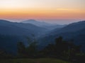 Misty mountains and morning light Royalty Free Stock Photo
