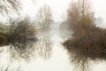 Misty mysterious magic water landscape