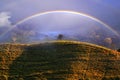 Misty rainbow at Puncak pass, bogor indonesia Royalty Free Stock Photo