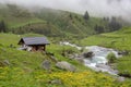 An alpine scene from Lukmanier pass valley, Switzerland