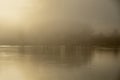 Misty river dawn Royalty Free Stock Photo