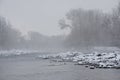 Misty River after a Fresh Snowfall