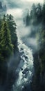 Misty River Layered And Atmospheric Landscapes In Swiss Style