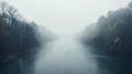 Eerie And Ethereal: A Surreal Foggy River Captured In 8k Resolution