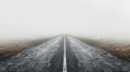 Misty road stretching into the distance Royalty Free Stock Photo