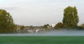 Misty Rugby Field Royalty Free Stock Photo