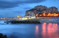 Misty sea effect in Cefalu harbor