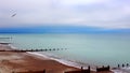 The winter sea and sky in south east England.