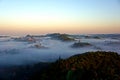 misty sunrise of Mrauk U, Rakhine State, Myanmar, Burma