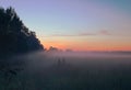 Misty sunset Royalty Free Stock Photo